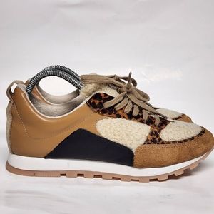 COPY - Yosi Samra Paige Leather Sneaker in Tan Multi size 10